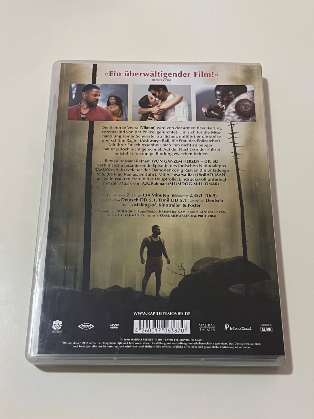 Tutti i DVDs: Raavanan DVD Bollywood – Usato da Altstätten SG venduto da sheamus 1