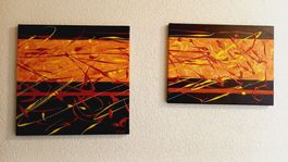 Schönes Doppel-Acrylbild 40x40cm und 30x40cm