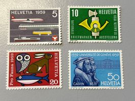 Briefmarke - Schweiz - Schweiz 1959 - postfrisch