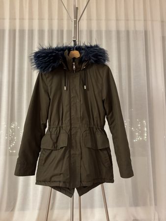 Winter Parka with Faux Fur Hood Zara (size S)