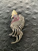 Vogel Anhänger aus Silber mit Diamanten
