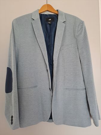 Herren Sakko hellblau Grösse L H&M mit Ellbogen-Patches