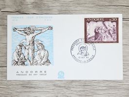 CL05 Enveloppe + Timbre Andorre 1968