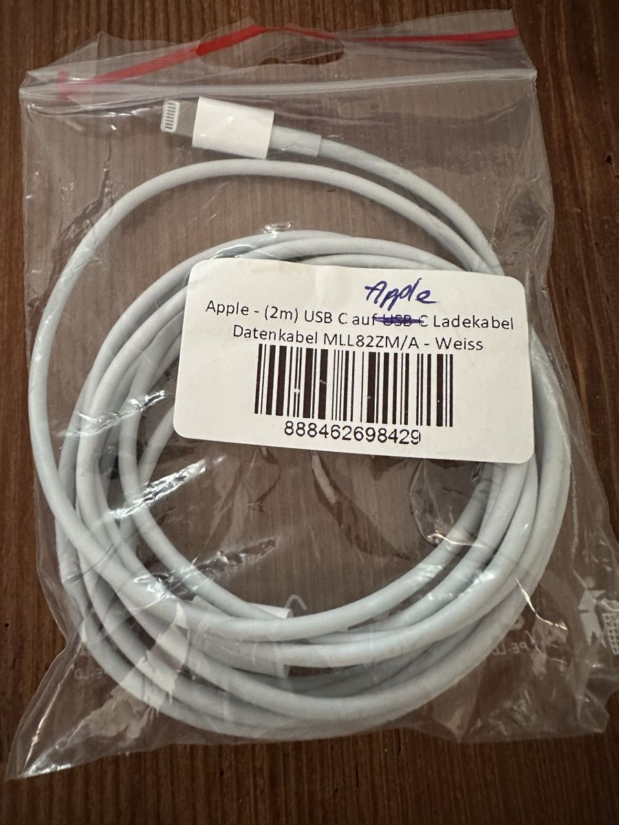 Cavi: Apple Ladekabel USBC – Nuovo e nell'imballaggio originale da Zürich venduto da renba1 1