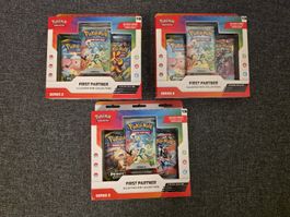 3x Pokemon First Partner Illustration Collection Series 2 EN
