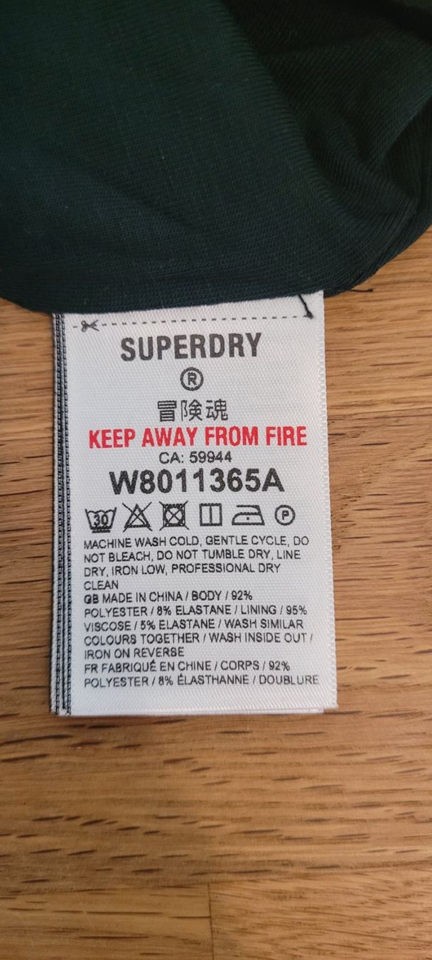Superdry Vestiti: Dunkelgrünes Samtkleid – Nuovo (secondo la descrizione) da Olten venduto da ali_p5tn 5