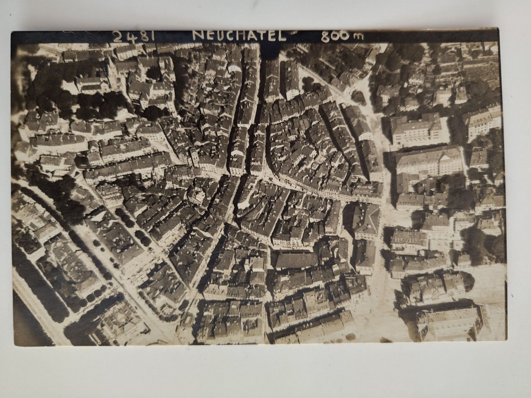 Cartoline postali: Neuchatel 800m Luftaufnahme uralt – Usato da Ohmstal venduto da Lebensfreude05