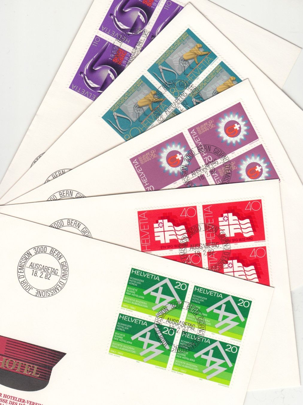 Tutti i francobolli: SBK 663 - 667 im 4er-Block FDC – Usato da Bürglen TG venduto da StampGraf