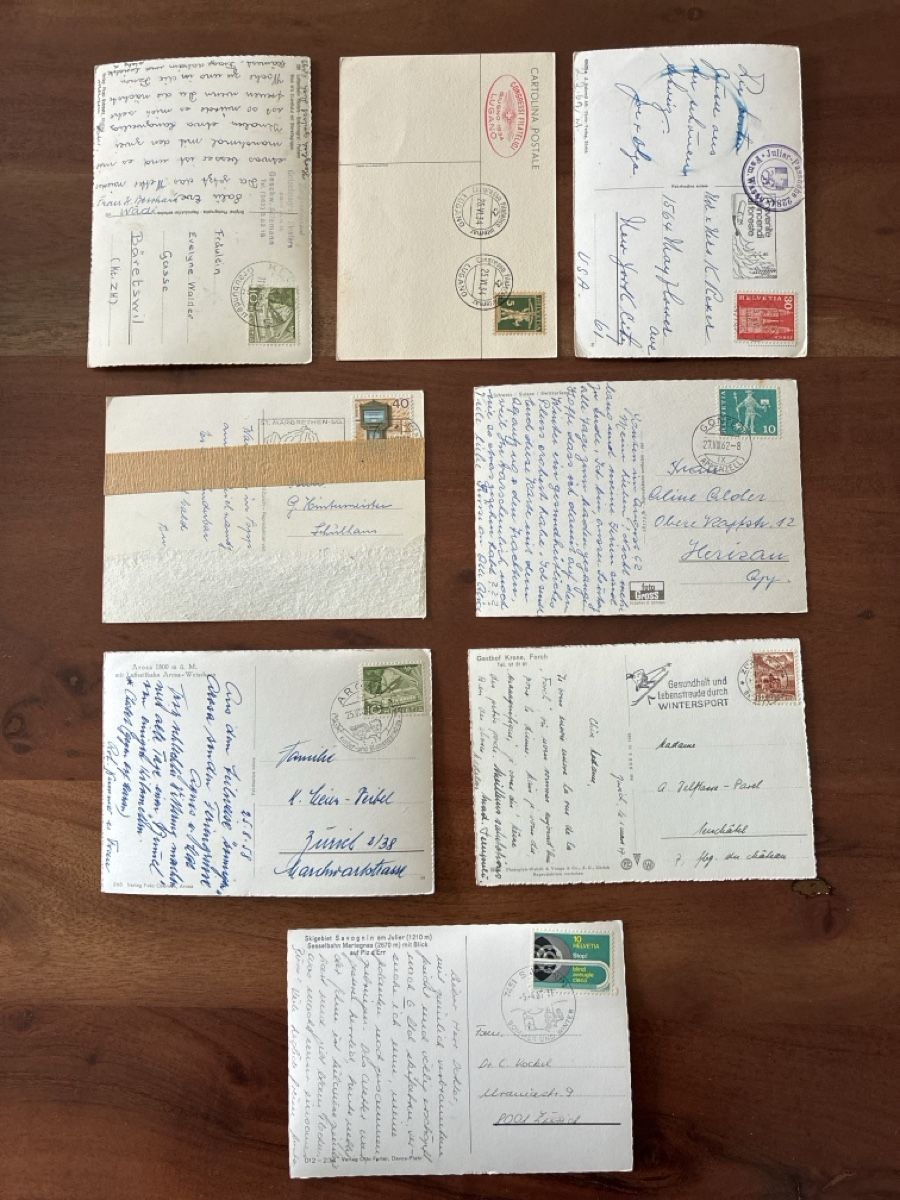 Cartoline postali: 15 Ansichtskarten Schweiz ganz Spezielle im Grossformat  – Usato da Oftringen venduto da Cla.vD.74 3