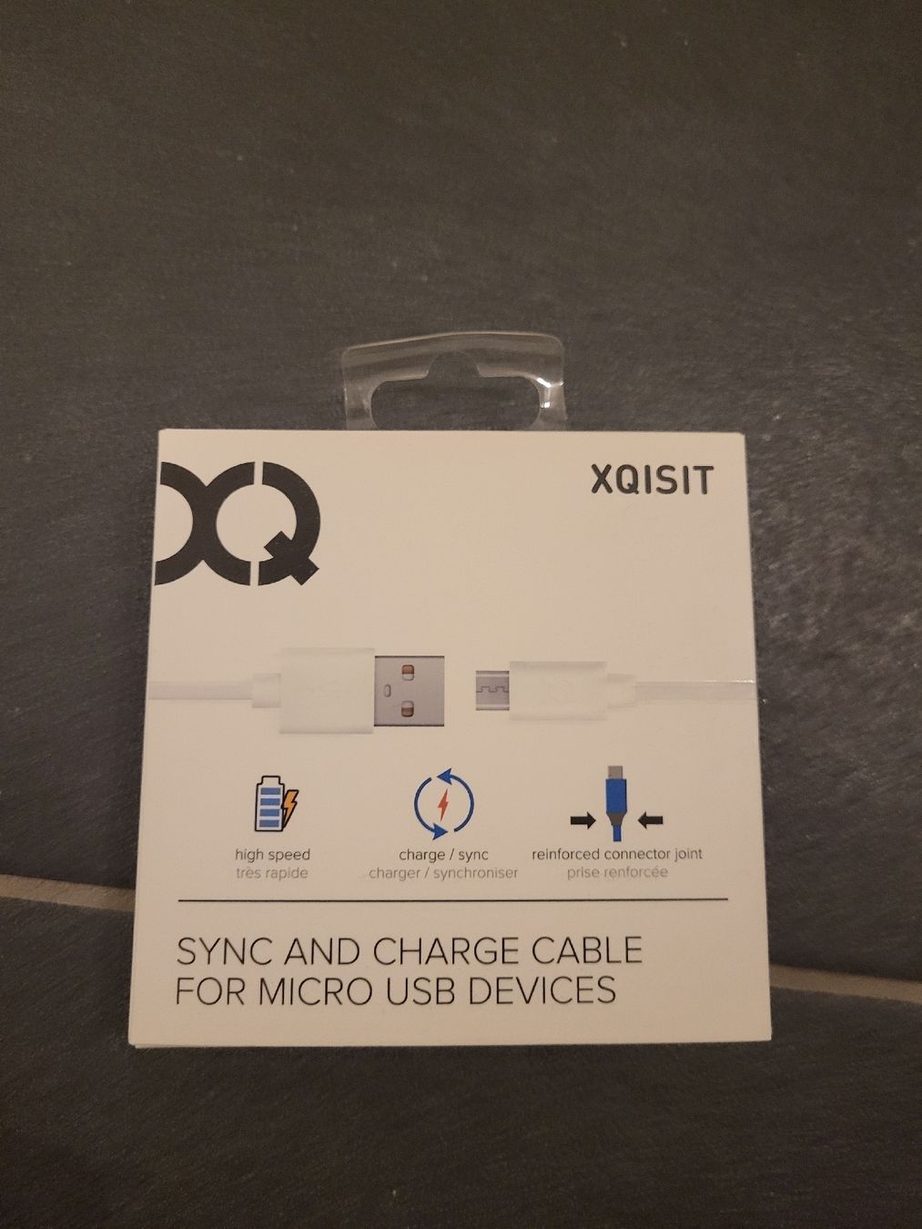 Cavi: XQISIT USB Ladekabel Sync Kabel Micro USB 1m Neu OVP – Nuovo e nell'imballaggio originale da Büsserach venduto da Fairprice_83