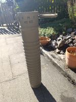Schweizer Armee Gasmaskenbehälter (?) Metall grau gebraucht