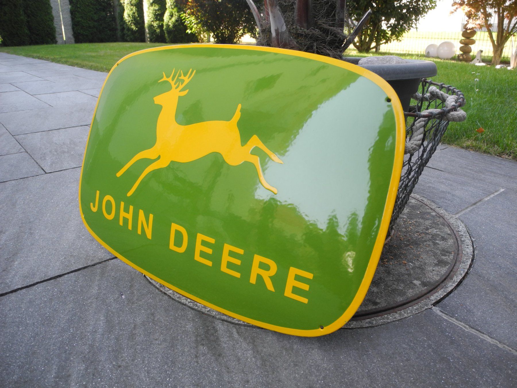 John Deere Insegne: GROSSES JOHN DEERE EMAILSCHILD – Nuovo (secondo la descrizione) da Reinach AG venduto da Huckleberrysix 5
