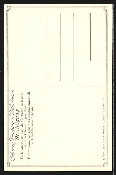 Cartoline postali: A. Christoffel: Graubündnerin aus Ober- – Usato da Berlin venduto da bartko-reher 1