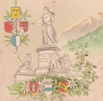 13.9.1902 Präge-/Litho HELVETIA+Soldaten