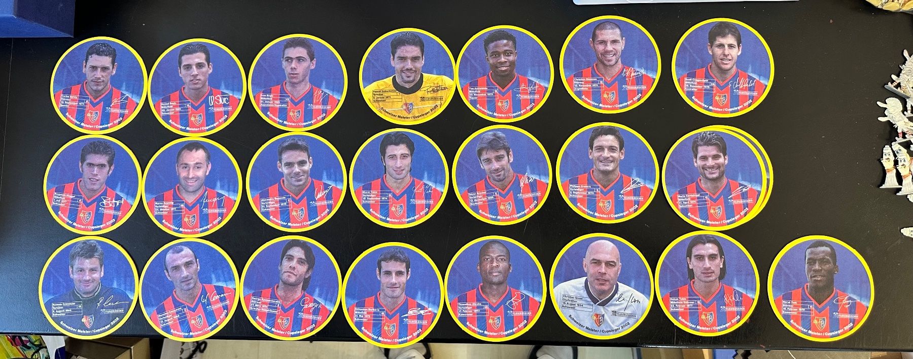 Autografi: Bierdeckel Autogrammkarten Fc Basel 2002 Double – Usato da Basel venduto da fasnachtsoutlet1965