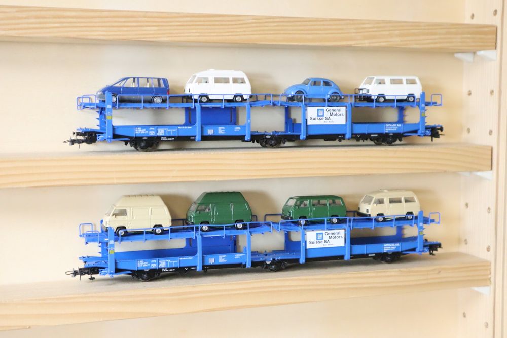ROCO 2 x SBB Autotransportwagen Set + Autos - 66272 (Gebraucht) in ...