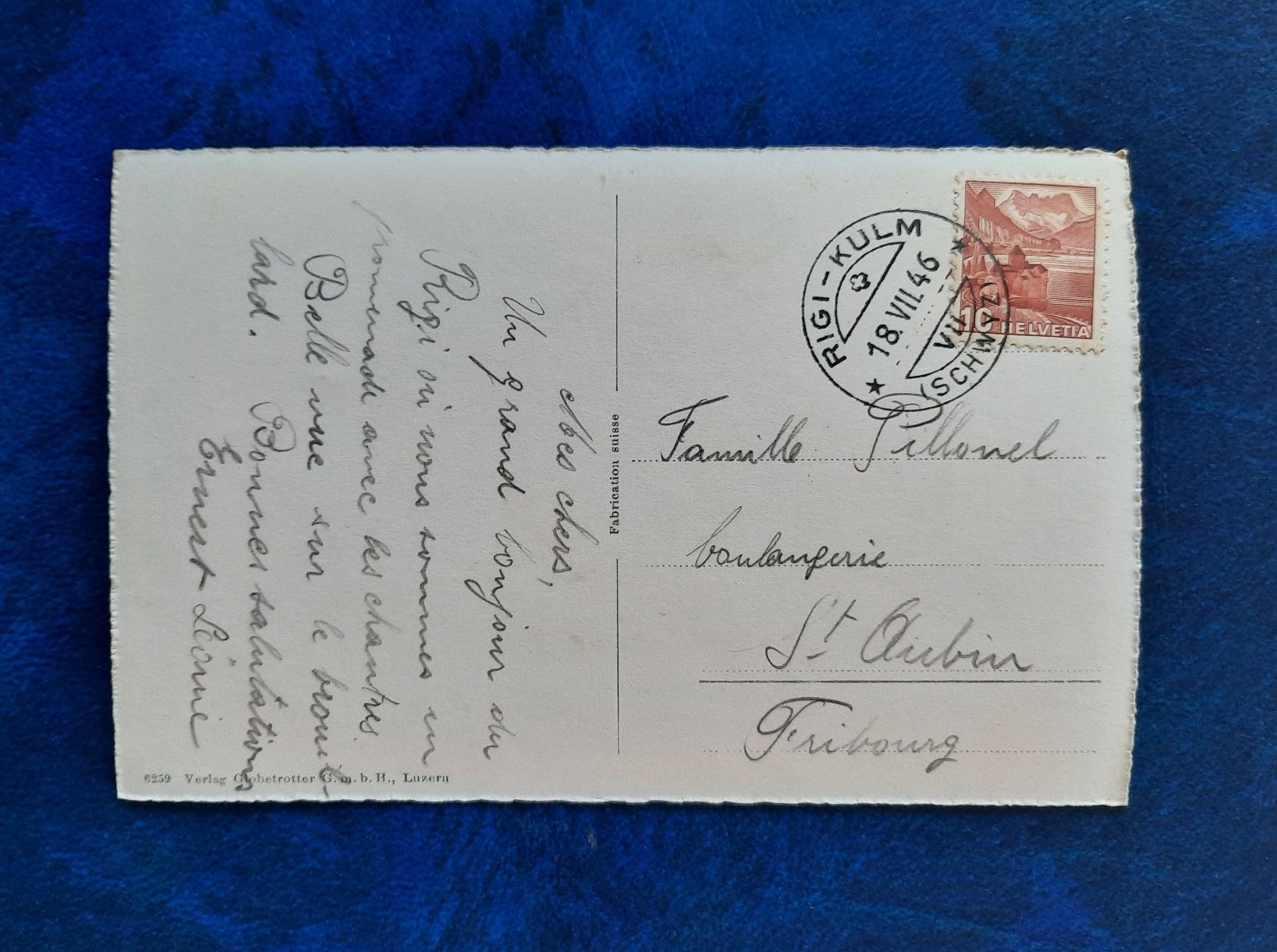 Cartoline postali: Ansichtskarte Rigi-Staffel  und Kulm, gest.1946 – Usato da Marly venduto da neu-adlerauge65 1