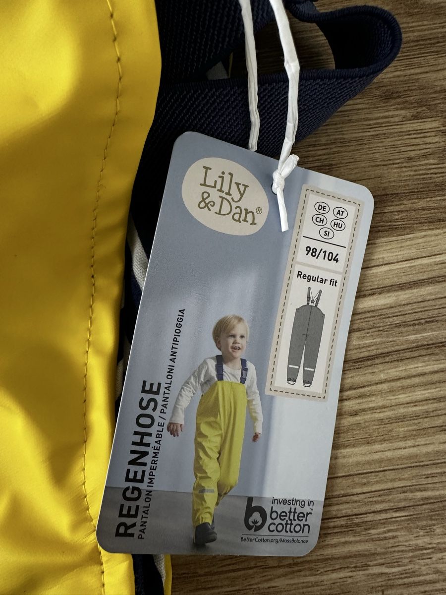 Pantaloni: Lily&Dan Yellow Rain Pants, Size 98/104 – Nuovo e nell'imballaggio originale da Zollikerberg venduto da sha_r9g6 4