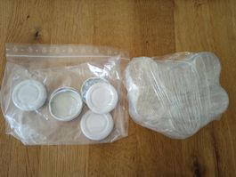6 Kosmetikdose Glasklar "20ml" mit metall Schraubdeckel