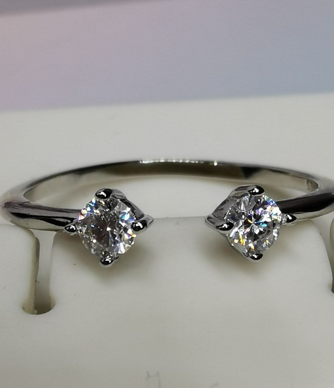 Anelli: Bague argent avec diamants de moissanite de 0,2 ct GRA – Nuovo e nell'imballaggio originale da Reconvilier venduto da Tsma67 1