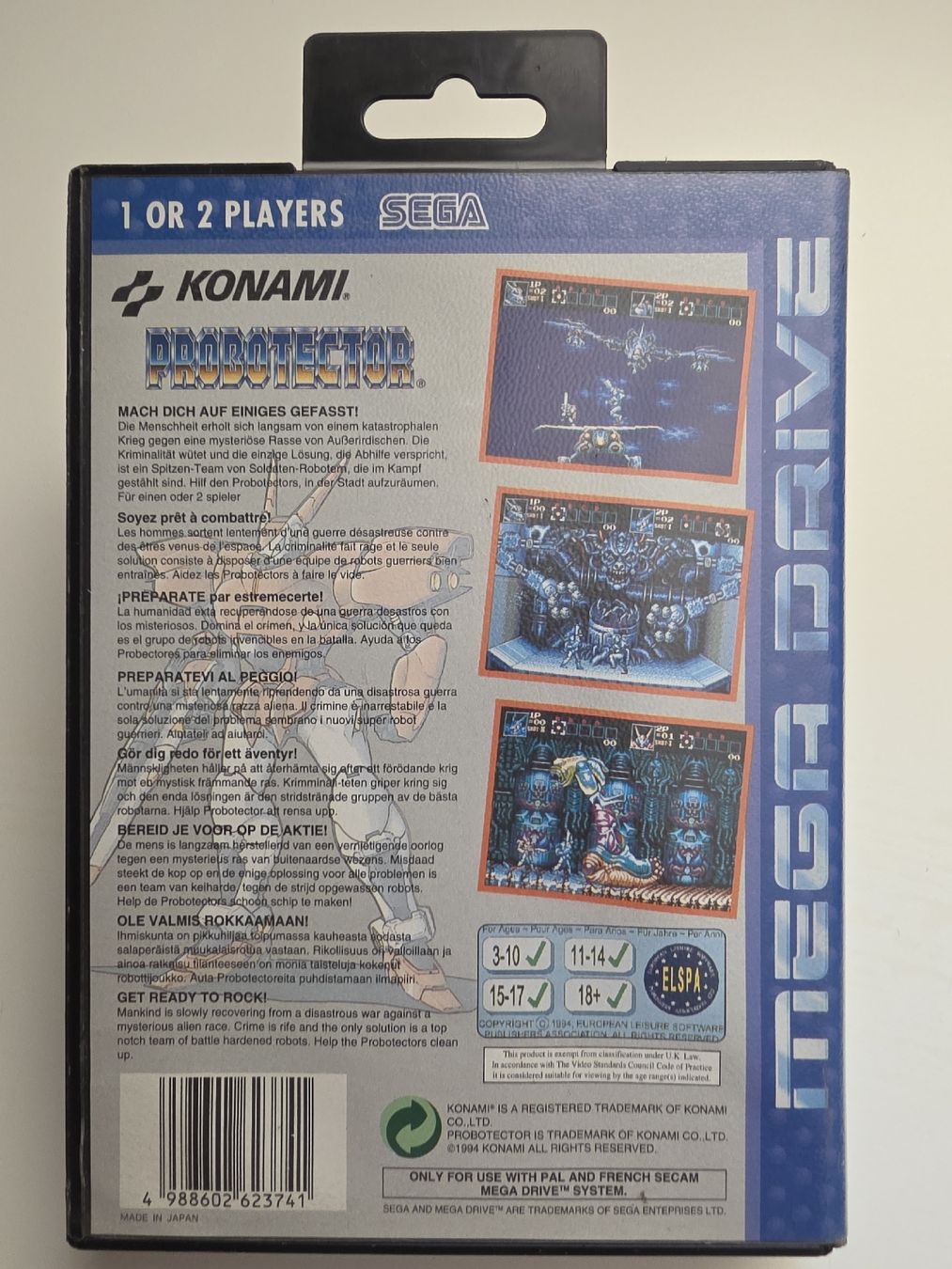 Sega Giochi: Probotector Mega Drive PAL komplett mit Anleitung – Usato da Tafers venduto da whereyogamesat 1