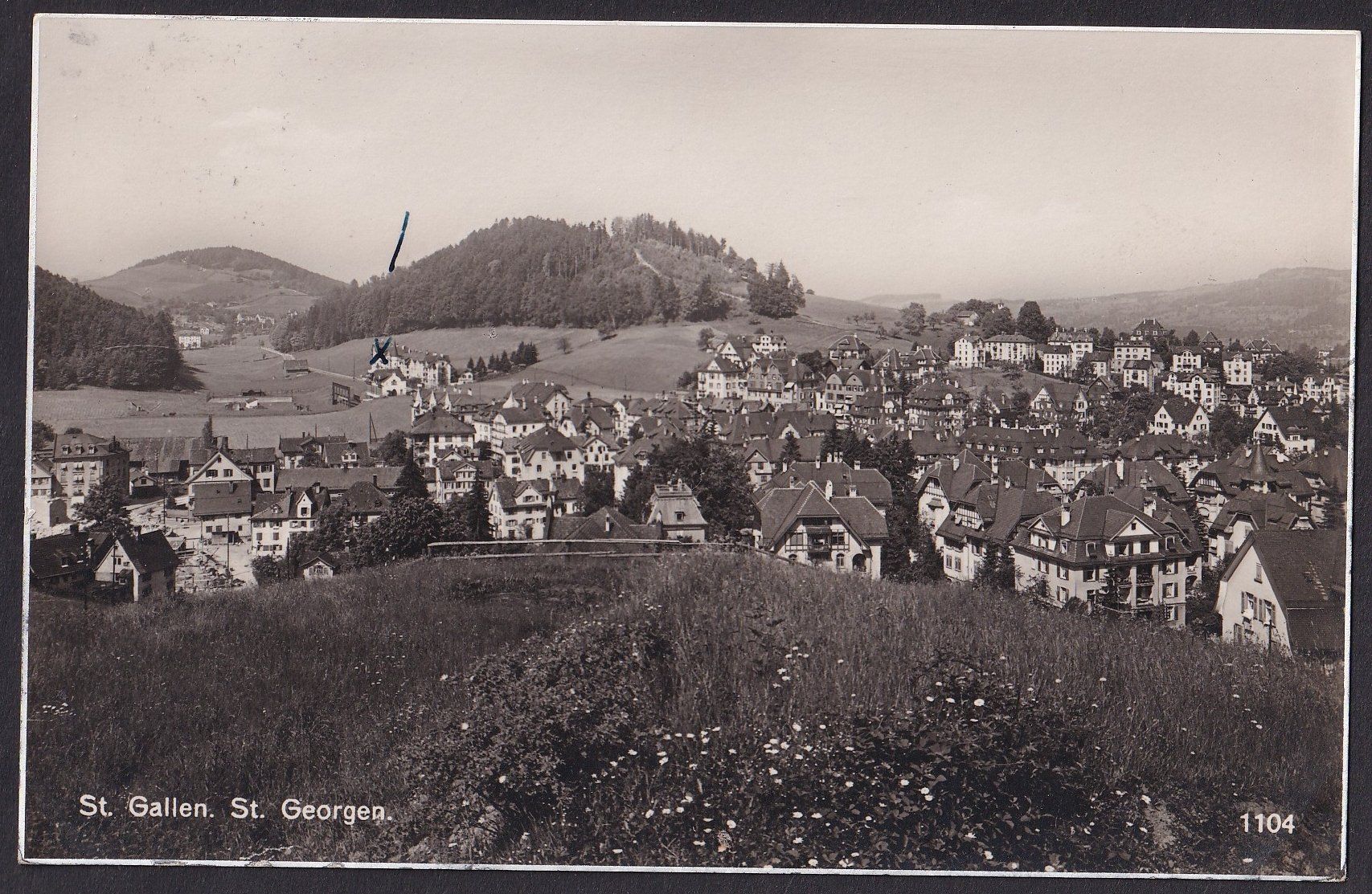 Cartoline postali: St. Georgen - St. Gallen Teilansicht – Usato da Olten venduto da clotaldi