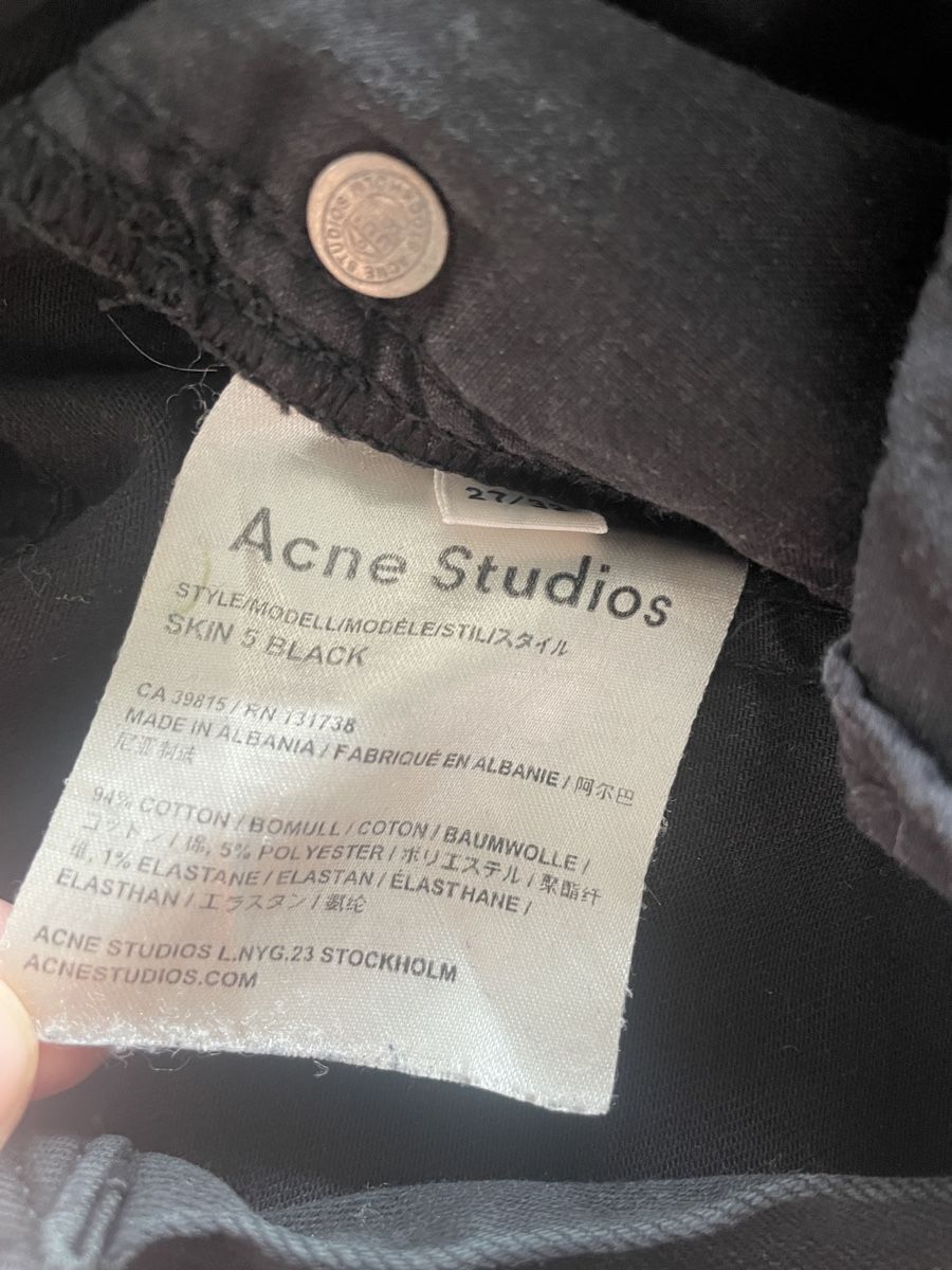 Acne Studios Jeans: Jeans Acne Studio Skin 5 black Gr. 27/32 – Usato da Zürich venduto da ehupp 5