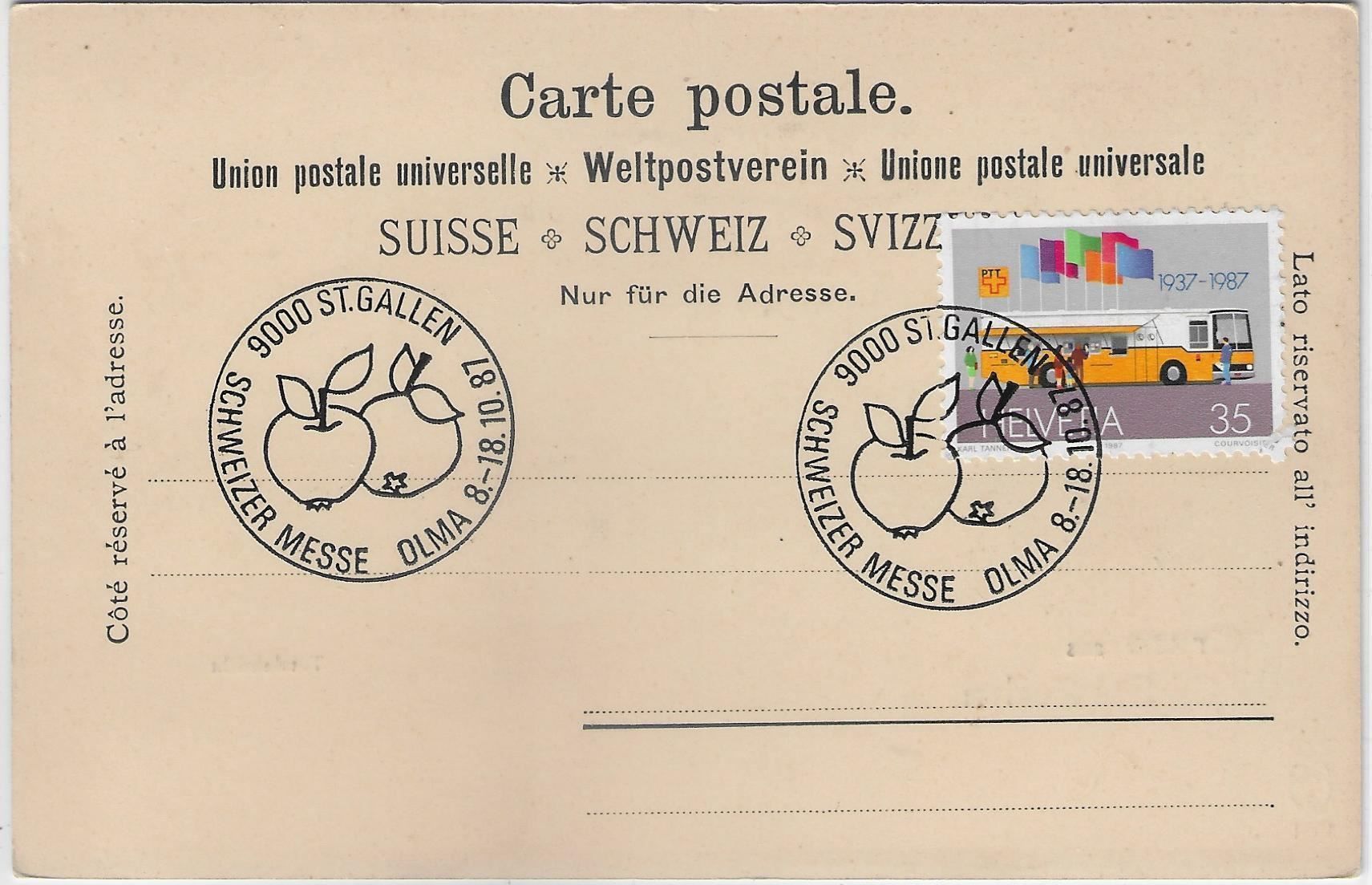 Cartoline postali: Gruss aus St. Gallen - Totalansicht – Usato da Ettingen venduto da Kartenplanet 1