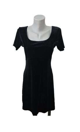 Herziges Kleid Samt Look Gr 36 Schwarz Gothic meets Business