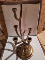 Aussergewöhnlicher Kerzenständer  goldfarben für 5 Kerzen