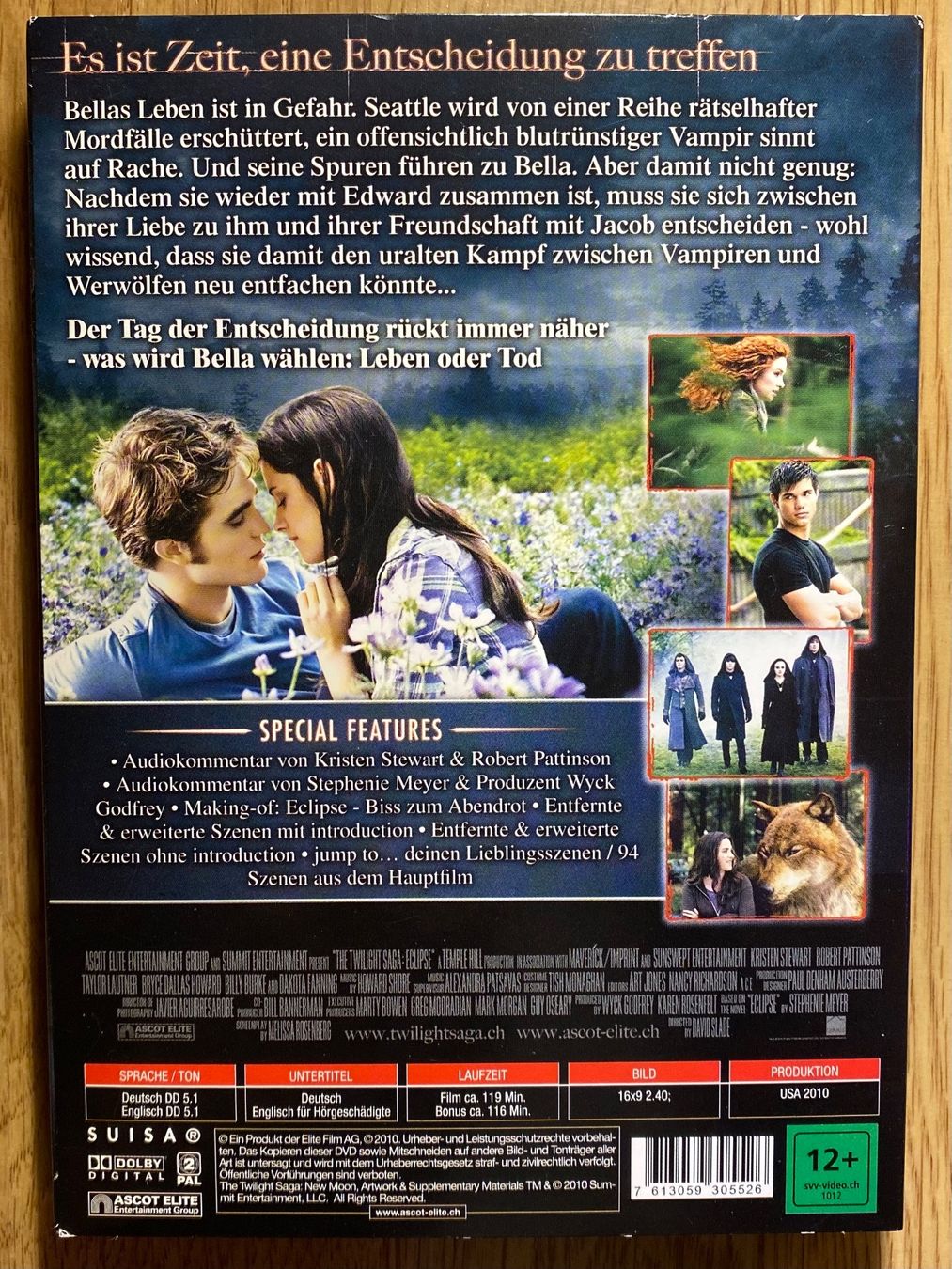 Tous les DVDs: Eclipse - Bis(s) zum Abendrot Twilight DVD – D'occasion à Rafz par SaintCruz 1