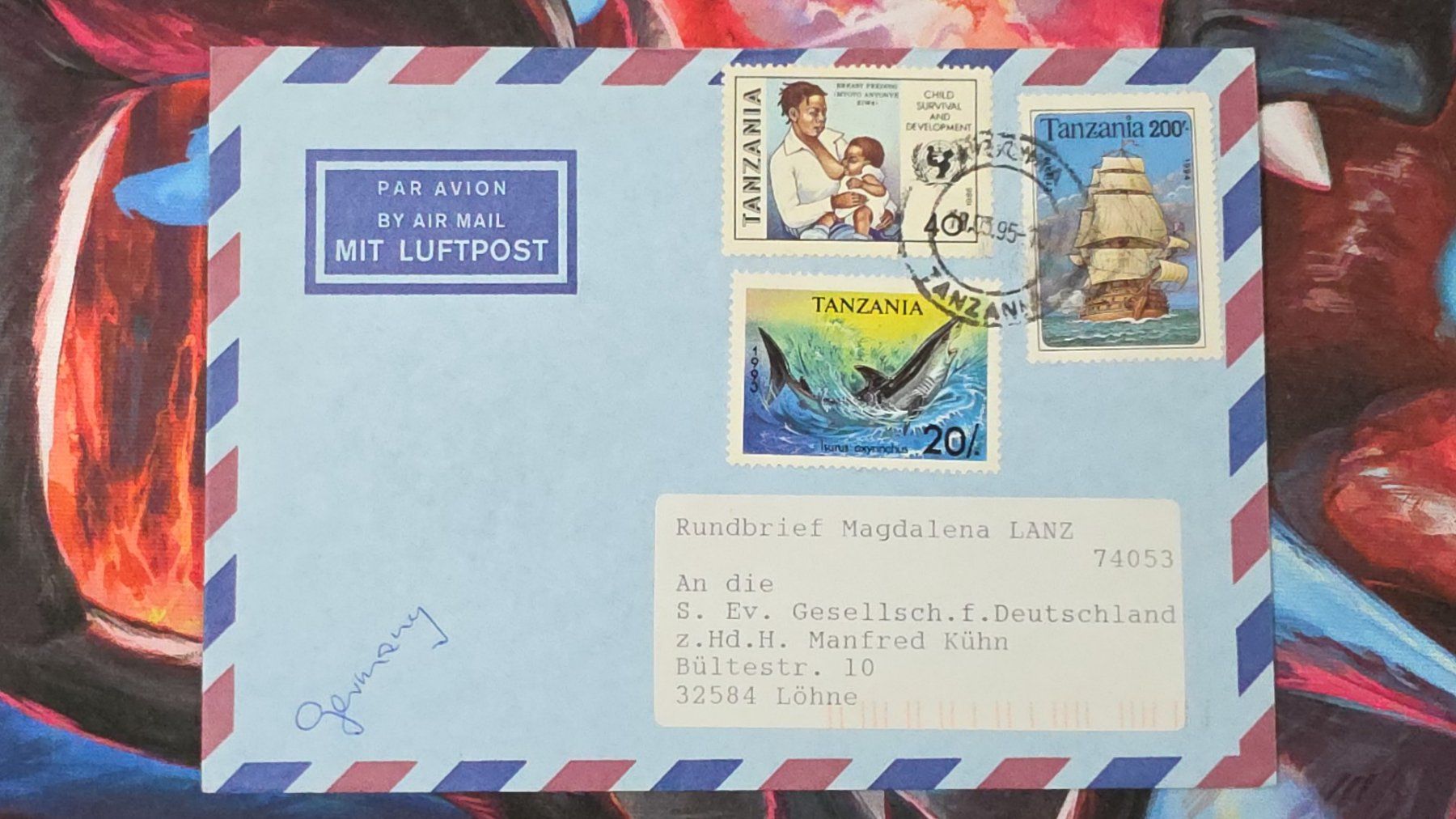 Tutti i francobolli: CL32 Enveloppe + Timbre Tanzanie 1995 – Usato da Cousset venduto da Patrick_Collections