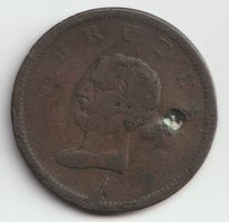 Brutus Token Münze Britannia Antik Half Penny