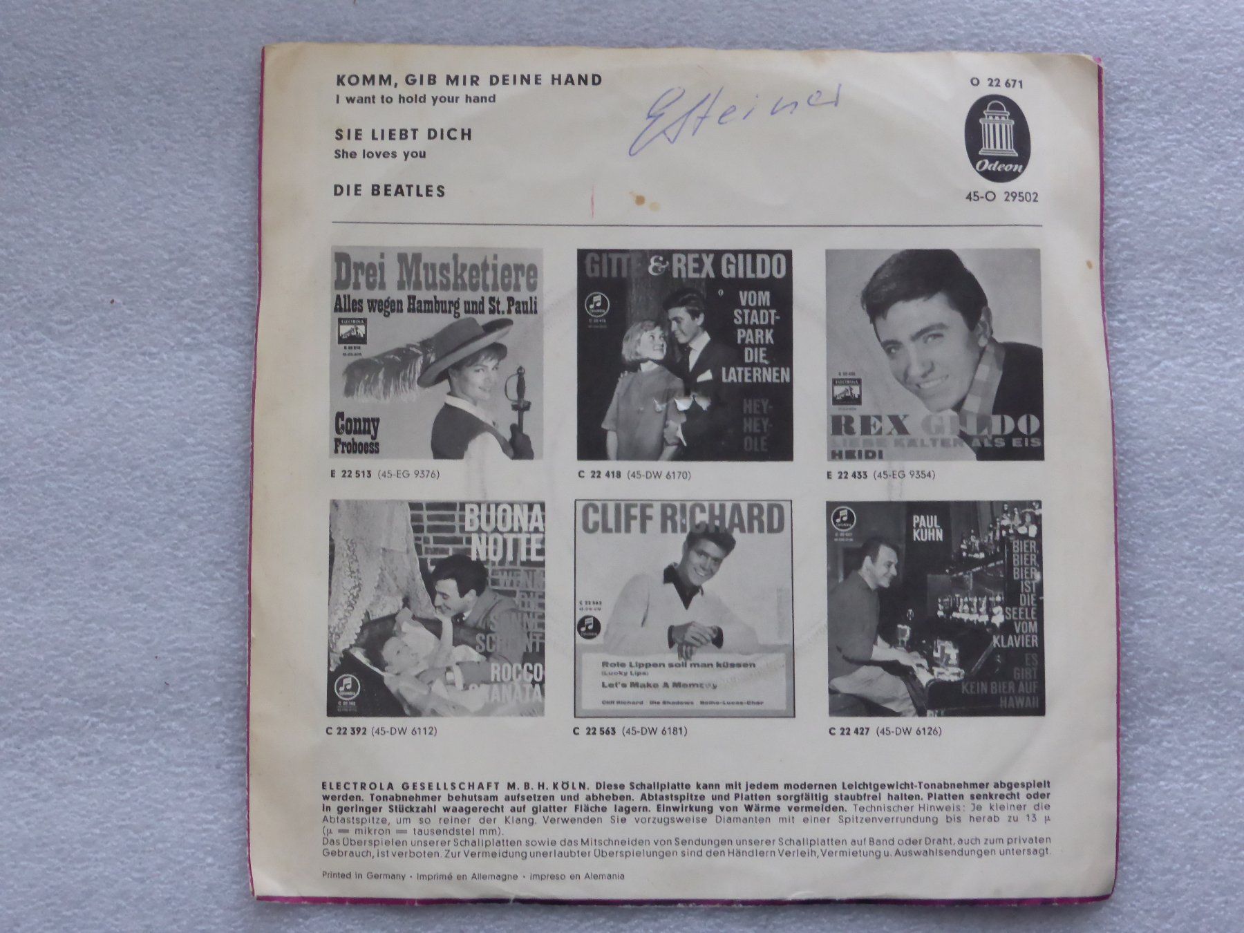 Schallplatten: Vinyl Single  THE BEATLES – Gebraucht aus Küssnacht am Rigi von Mondkinder 3