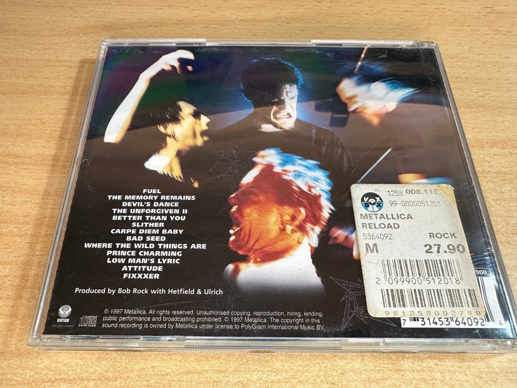 CD: J0 Metallica – Reload – Usato da Rikon im Tösstal venduto da Alpenmutz 1