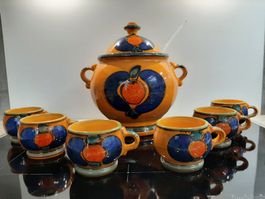 Vintage 70er Bowleservice Carstens Keramik Space Age Party