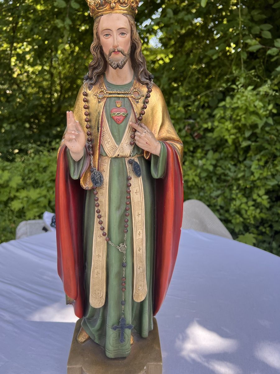 Statuette: Jesusfigur ,Gips , H: 32cm (17) – Usato da Glattfelden venduto da maa_qcj8 4