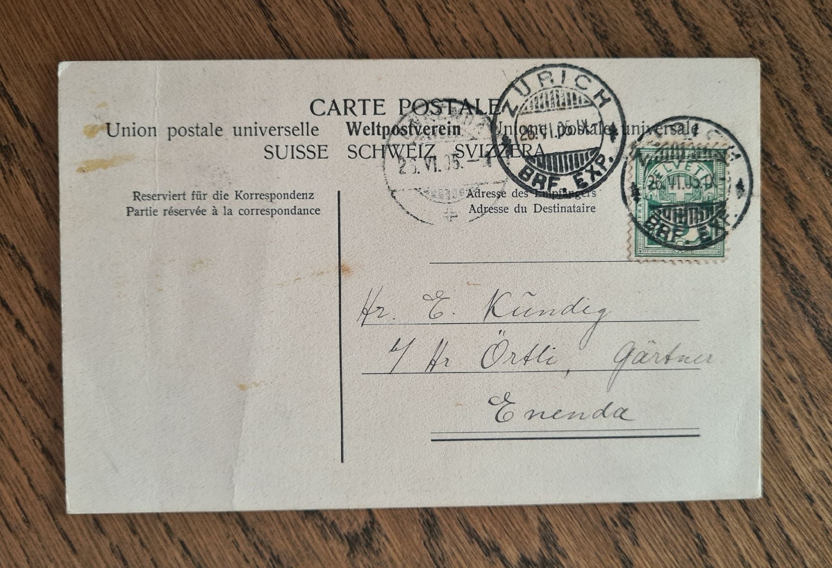 Cartoline postali: Gruss aus Zürich 1905 – Usato da Ebikon venduto da Donar50 1