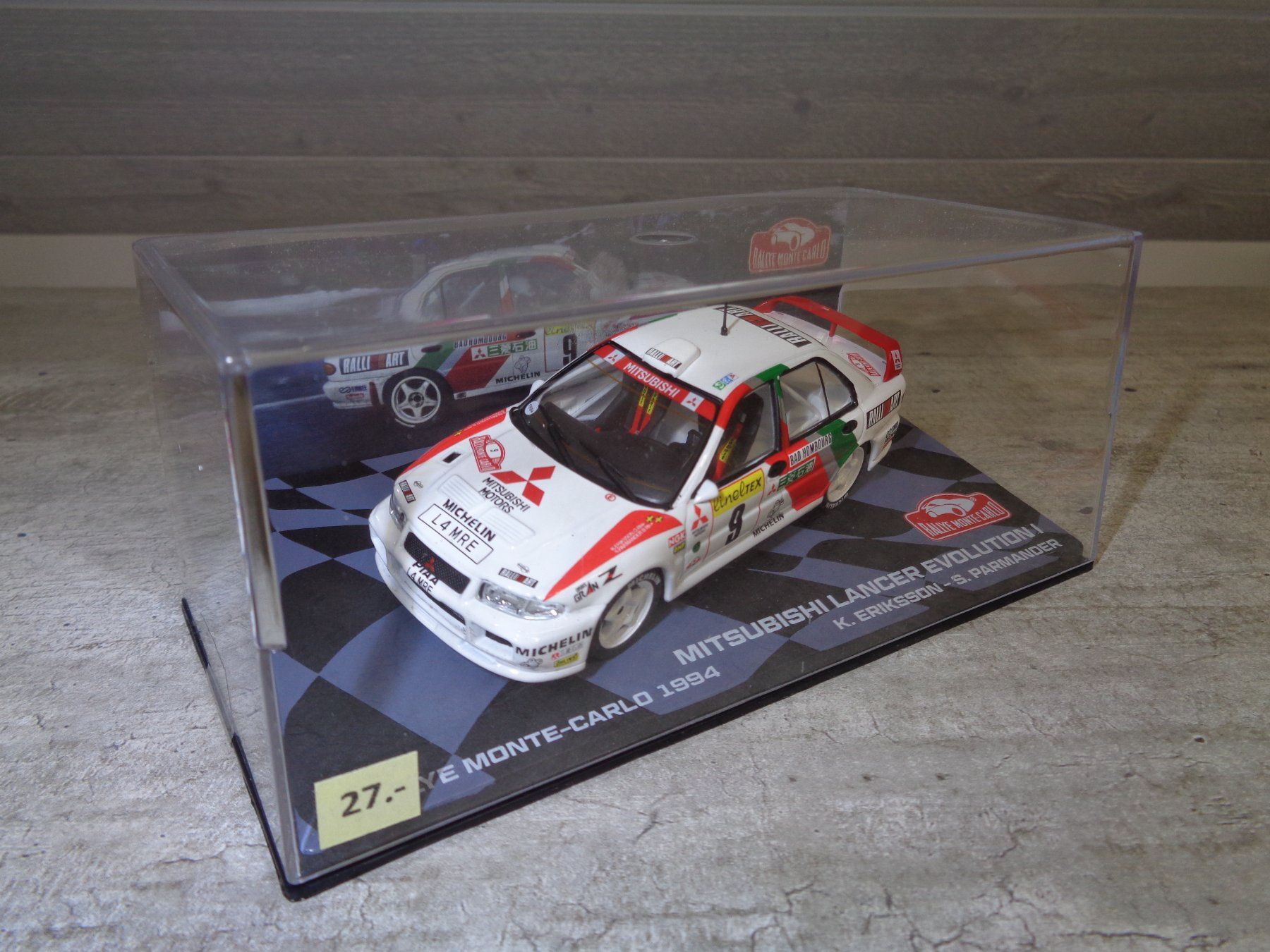 Mitsubishi Modellini d'auto: Altaya 1:43 Mitsubishi Lancer Evolution I Rallye 1994 – Nuovo e nell'imballaggio originale da Reconvilier venduto da rallycar 5