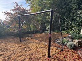 Fussballtor Hudora Pro Tect 300 schwarz gebrauchter Zustand