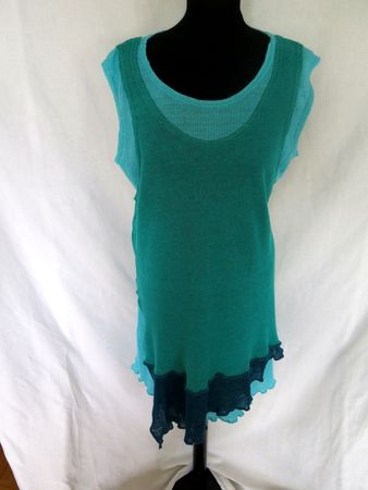 Kleid /Tunika Leinen  Frisches Grün 100% Nachhaltig erzeugt