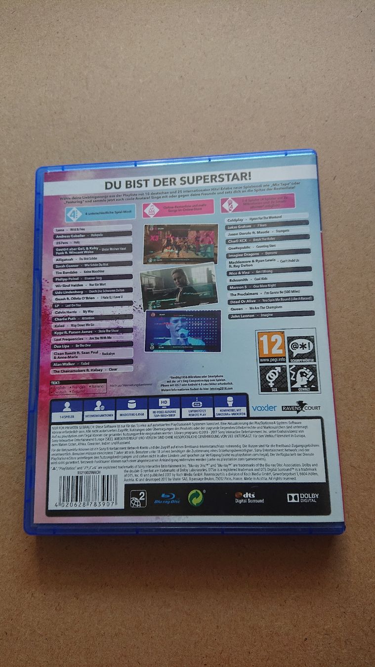 Giochi: Let's Sing 2018 Spiel mit Mikrofon ps4 – Usato da Chur venduto da FreakofRarity 1