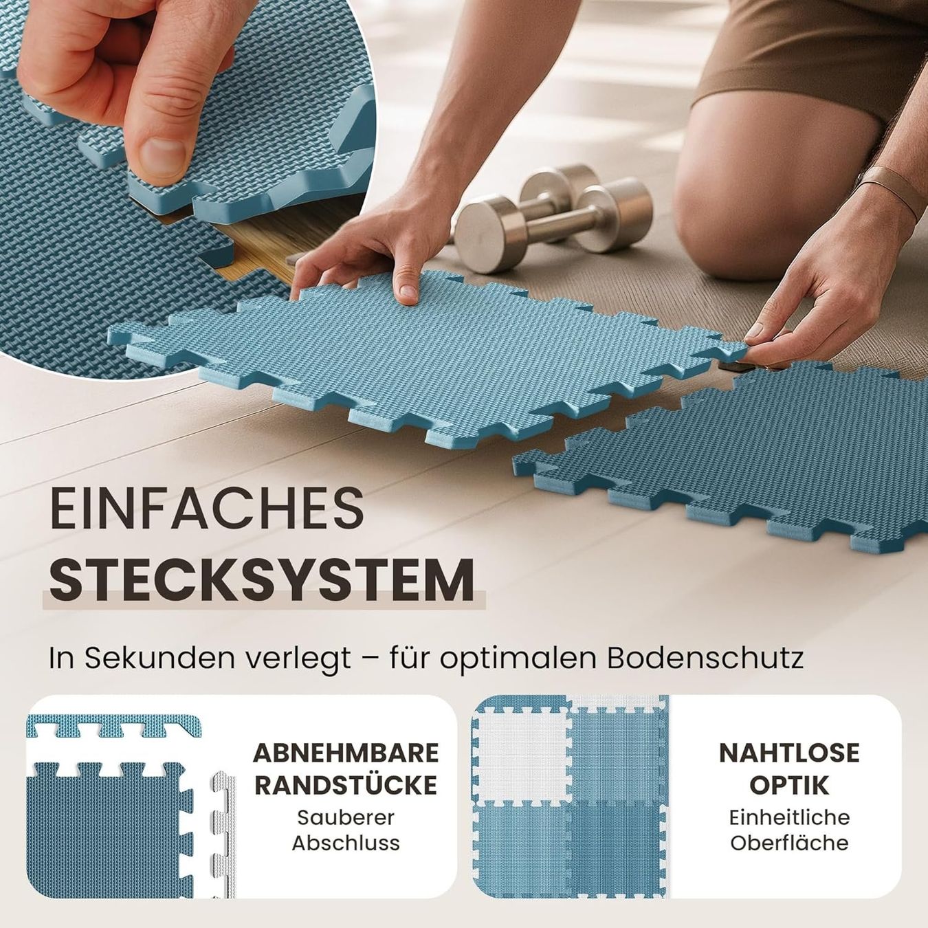Tappeto da gioco: Bodenschutzmatte 18 Puzzlematten Schaumstoff Blau – Nuovo e nell'imballaggio originale da Schaffhausen venduto da lou_w76n 5