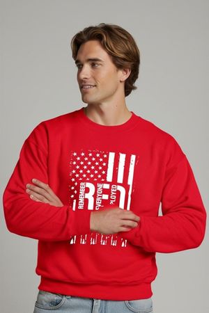 Gildan ROT Patriotisches Sweatshirt - Größe L
