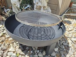 Feuerschale🤩Grillstelle 75cm +H 27 cm +Inox Grillrost 55 cm
