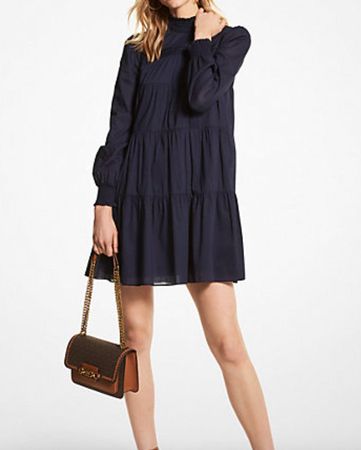 Michael Kors Smocked Cotton Dress Kleid 🩵🩵