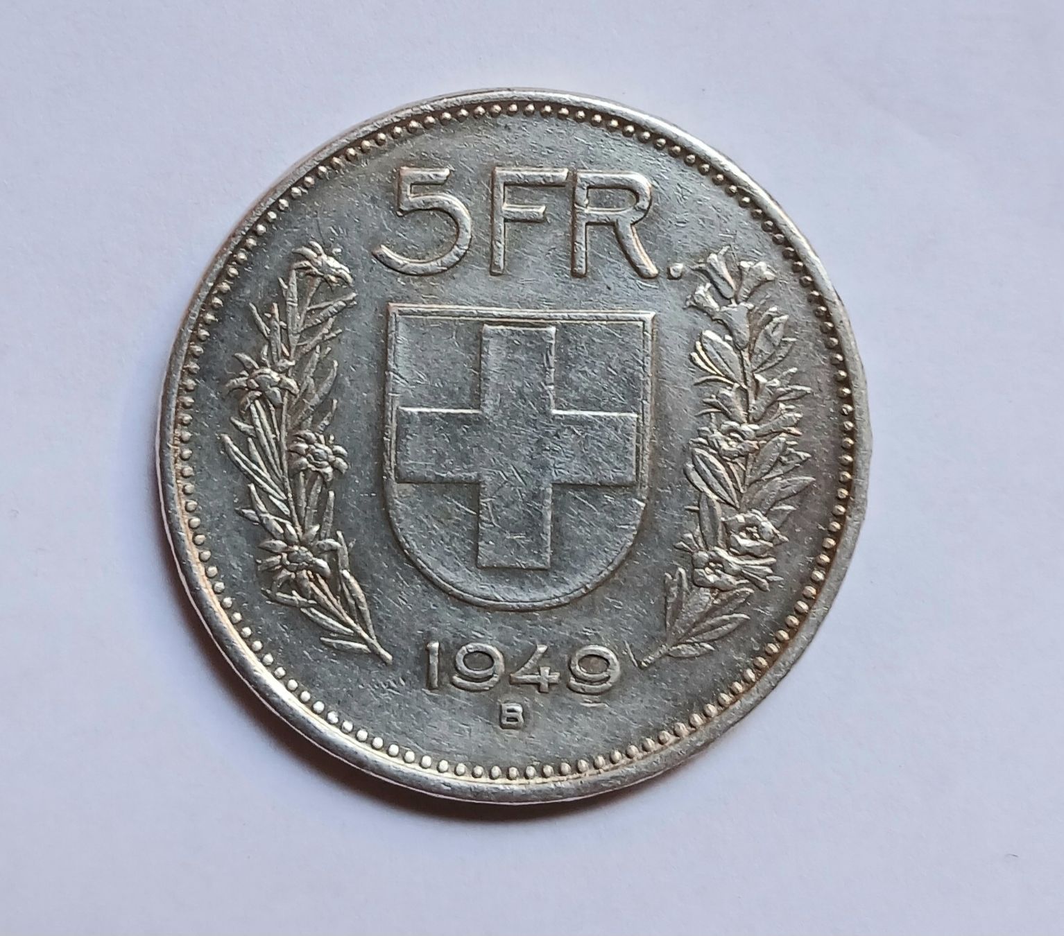 Toutes les monnaies: 5 fr argent 1949 – D'occasion à Sciernes-d'Albeuve par Dojo004