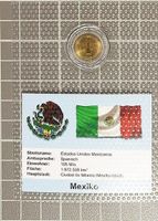 1 Peso Mexico 2000 Bimetall im Blister Beschrieb - neu