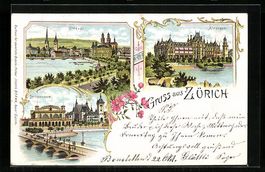 Litho Zürich, Landesmuseum, Alpenquai, 