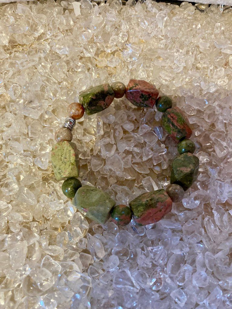 Bracciali & Braccialetti: Armband - Epidot/Unakit – Nuovo (secondo la descrizione) da Biberist venduto da tl-schmuck